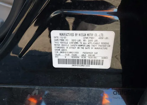 2008 Infiniti G35 Journey from USA, damaged, VIN JNKBV61E28M213333